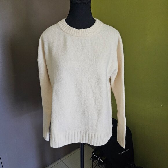 Jcrew Oversized Crewneck Merino Alpaca Supersoft Yarn - 2018 - Off-White - Sz XX - Picture 3 of 16